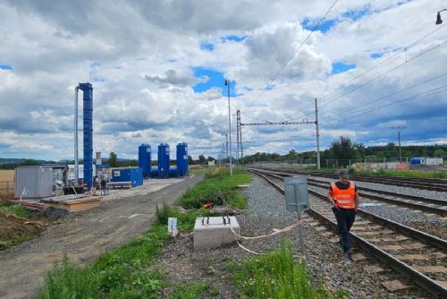 obrázek:Po devíti měsících je trať u Hustopečí nad Bečvou opět plně průjezdná