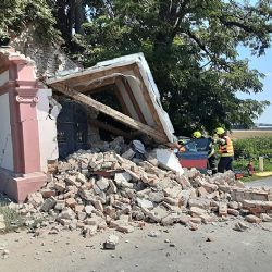 Řidič zdemoloval kapli sv. Anny v Přerově