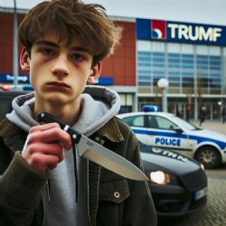 Sedmnáctiletému způsobili neznámý pachatel tři řezné rány u nákupního střediska Trumf
