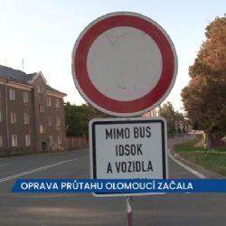 Oprava průtahu Olomoucí začala, řidiči jezdí po obousměrné objízdné trase